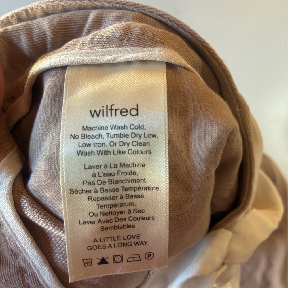 ARITZIA Wilfred Allegra Short, Size 4, Linen/Lyocell Blend, Silk Tie - Picture 8 of 9